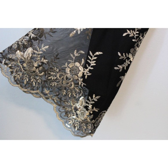 NWT MSK Bell Sleeve Shift Dress Black Gold Sleeve Women's Plus Size 1X H14730 - Picture 7 of 14